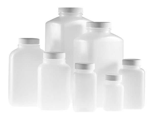 Qorpak Natural HDPE Wide Mouth Oblong Bottles with PP Unlined Cap - QORPLC03496