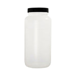 QORPAK Natural HDPE Wide Round Bottles with Phenolic Solid PE Cap PLC-03544 4 Each - MDL-QORPLC03544