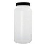 QORPAK Natural HDPE Wide Round Bottles with Phenolic Solid PE Cap PLC-03603 72 Each - MDL-QORPLC03603