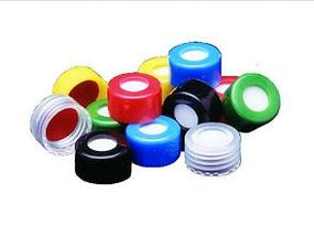 Qorpak Preassembled Hole Caps with PTFE / Red Rubber Septa - QORVC11297122