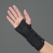 DeRoyal Lace Up Leatherette Wrist Splints - 5023-05 - 1 Each - MDL-QTX502305