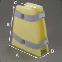 Deroyal DeRoyal Concave Hip Abduction Pillows M60-024-L - 5.0 Each