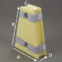 Deroyal DeRoyal Concave Hip Abduction Pillows M60-076-S - 1.0 Each