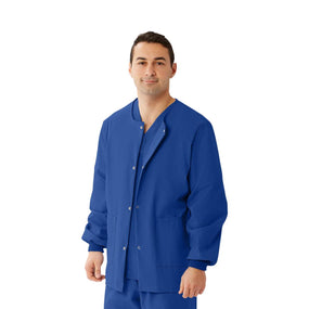AngelStat Unisex Snap-Front Warm-Up Scrub Jackets - R849NHTM - 1 Each - MDL-R849NHTM