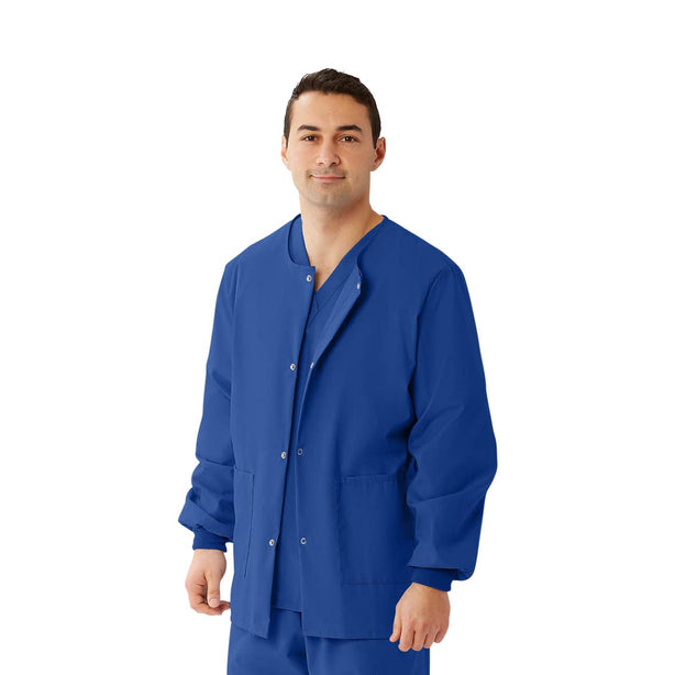 AngelStat Unisex Snap-Front Warm-Up Scrub Jackets - R849NHTS - 1 Each - MDL-R849NHTS