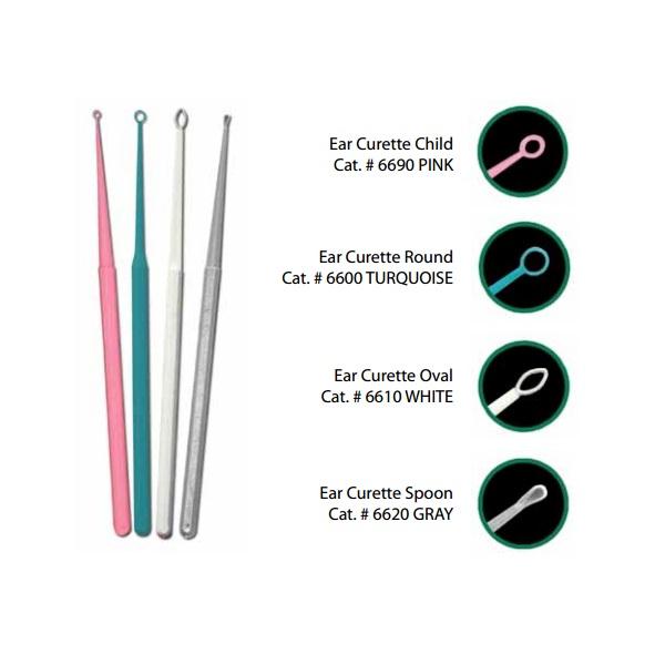 Healthlink Ear Curette, Round, Turquoise, 3 mm - RAH6600