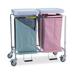 R B Wire Products 674NB Hamper Stand with Easy-Access Foot Pedal, Double, No Bag - MDL-RBW674NB - 1 Each