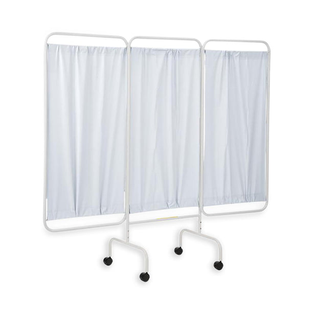 R B Wire Products 3-Panel Mobile Privacy Screen, 81" x 69" (2.1 m x 1.8 m), White - RBWPSS3CUS