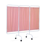 R B Wire Products 3-Panel Mobile Privacy Screen, 81" x 69" (2.1 m x 1.8 m), Pink - RBWPSSCUSP