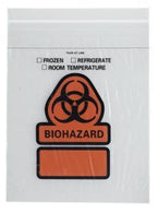 Rd Plastics Co Inc Biohazard Printed 3 Wall Bags with Tear-Away B50 1000.0 Each-MDL-RDPB50