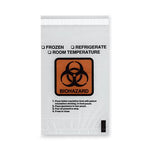 Rd Plastics Co Closure 3 Wall G118 Biohazard Perforated Adhesive Specimen Transport Bag - MDL-RDPG118 - 1000 Each