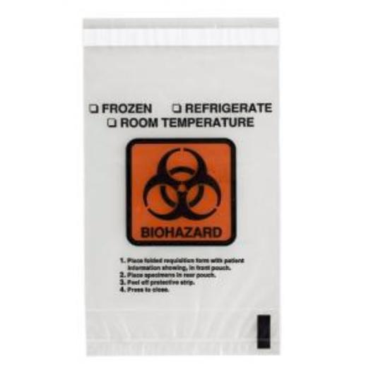 Rd Plastics Co Inc Adhesive Closure Specimen 3 Wall Transport Bags G120 - 500.0 Each - MDL-RDPG120