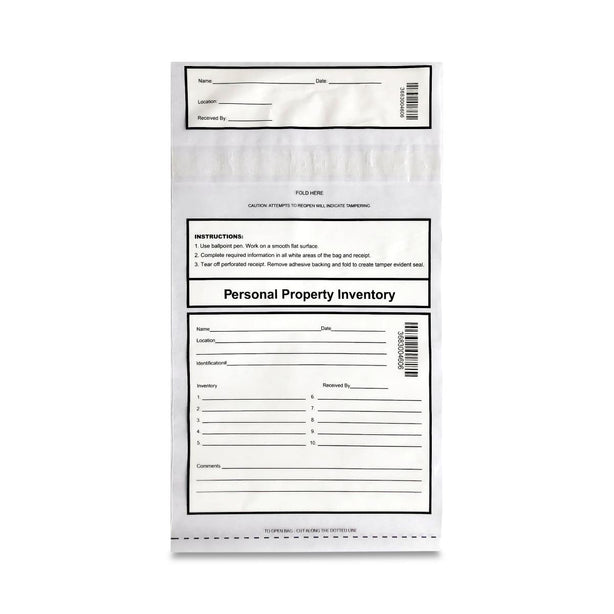 Rd Plastics Co Inc Patient's Medicine Personal Property Inventory Bag G203 - 250.0 Each