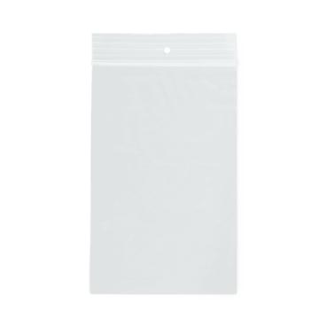 Hang Hole Reclosable Zip Bag, Clear, 2 Mil, 3" x 5" - Q115 - 1000 Each