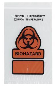 Rd Plastics Co Printed 2 Wall Reclosable Q190 Biohazard Bag, Zip Closure, 10" x 10" - MDL-RDPQ190 - 1000 Each