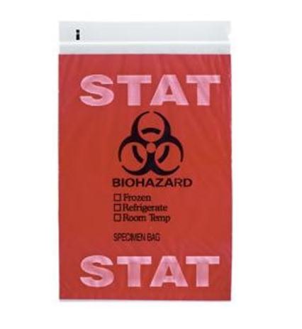 Rd Plastics Co Inc STAT Printed 3-Wall No-Flap Reclosable Bags Q603 100.0 Each-MDL-RDPQ603Z
