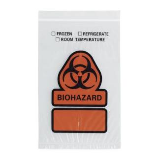 Rd Plastics Co Inc RD Plastics Biohazard-Printed 3-Wall Reclosable Bags Q606 1000.0 Each-MDL-RDPQ606