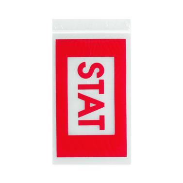 Rd Plastics Co Printed 2 Wall Reclosable Q62 Biohazard STAT Bag, Zip Closure, 5" x 8" - MDL-RDPQ62 - 1000 Each