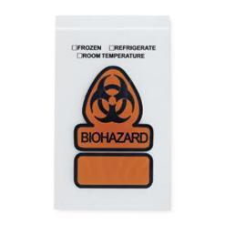 Rd Plastics Co Printed 2 Wall Reclosable Q72 Biohazard Specimen Bag, Transport, 6" x 9" - MDL-RDPQ72 - 1000 Each