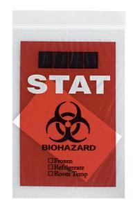 Biohazard Printed 3 Wall Bags with Absorbent - Q793 - 500 Each - MDL-RDPQ793