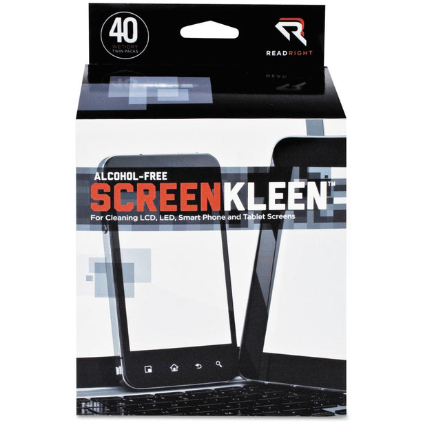 Advantus Corporation ScreenKleen Alcohol-Free Wet Wipes RR1391 - 40.0 Each