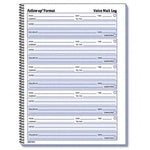Voice Mail Wirebound Log Books - 51114 - 1 Each - MDL-RED51114