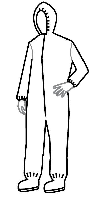 Tyvek IsoClean Coveralls with Hood - IC105SWH3X002500 - 25 Each - MDL-REG105SW3X00