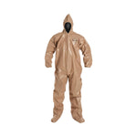 Dupont Tychem 5000 Chemical-Resistant Hooded Tan Coveralls C3122TTN4X000600 6.0 Each-MDL-REG122TTN4X0
