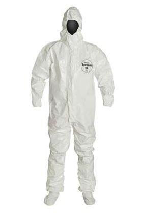 DUPONT Tychem SL 128 Series Coveralls SL128TWH4X000600 6 Each - MDL-REG128TWH4X