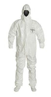 Dupont Tychem Series 128 White Chemical-Resistant Coveralls with Hood SL128TWHLG000600 - 6.0 Each