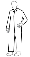 Tyvek 400 Zip Front Coveralls without Hood - TY120SWH4X002500 - 25 Each - MDL-REG20SWH4X00