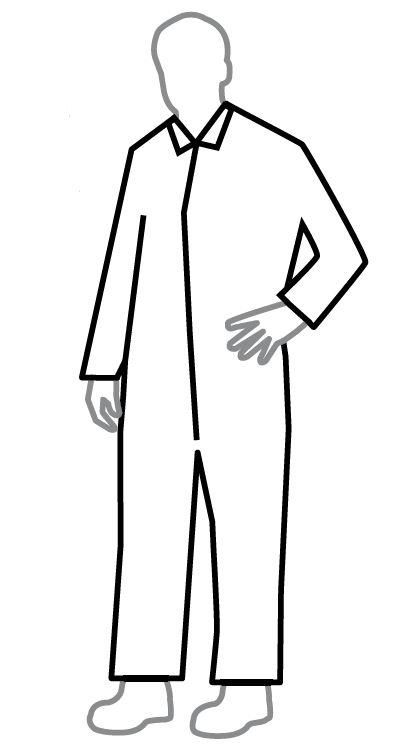Tyvek 400 Zip Front Coveralls without Hood - TY120SWHLG002500 - 25 Each - MDL-REG20SWHLG00