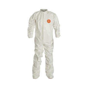 Dupont Tychem Series 121 White Chemical-Resistant Coveralls with Collar SL121TWH3X000400 - 4.0 Each