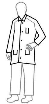 Tyvek IsoClean Lab Coats - IC224SWH2X00300B - 30 Each - MDL-REG224SWH2X0B