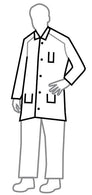 Tyvek IsoClean Lab Coats - IC224SWHLG00300B - 30 Each - MDL-REG224SWHLG0B