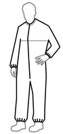 Tyvek IsoClean Coveralls without Hood - IC253BWH2X00250C - 25 Each - MDL-REG253BWH2X0C