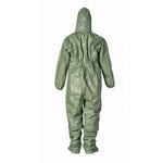 Dupont Tyche Tychem 2000 SFR Coverall with Hood and Socks with Boot Flaps, Green, Size 4XL, Bulk Packed - QS128TGR4X000400 - 4 Each