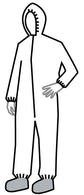 Dupont ProShield NexGen Series 122 White Coveralls with Attached Hood NG122SWHMD002500 25.0 Each-MDL-REGNG122SWHMD