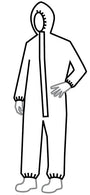 ProShield 60 NexGen Series 127 White Coveralls with Attached Hood - NG127SWH2X0025NP - 25 Each - MDL-REGNG1272XNP