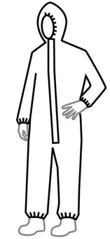 ProShield 60 NexGen Series 127 White Coveralls with Attached Hood - NG127SWH2X0025NP - 25 Each - MDL-REGNG1272XNP