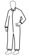 Tyvek 400 Zip Front Coveralls without Hood - TY125SWH3X002500 - 25 Each - MDL-REGY125SWH3X