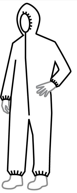 Tyvek 400 Zip Front Coveralls with Hood - TY127SWH2X002500 - 25 Each - MDL-REGY127SWH2X