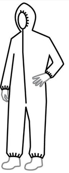 Tyvek 400 Zip Front Coveralls with Hood - TY127SWHXL002500 - 25 Each - MDL-REGY127SWHXL