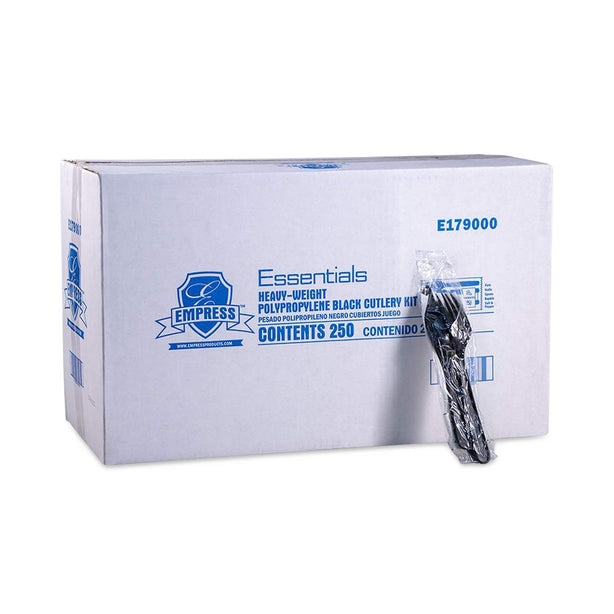 Empress Products Heavy-Weight Cutlery Kits - E179000 - 250 Each - MDL-RJHE179000