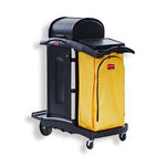 Rubbermaid Executive High-Security Cleaning Carts FG9T7500BLA 1.0 Each-MDL-RJHG9T7500BLA