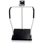 Rice Lake Weighing Systems Bariatric Handrail Scale with Integrated Wheels and LCD, 800 lb. (360 kg) Weight Capacity - 170139 - 1 Each