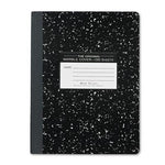 Roaring Spring Paper Marble Cover Composition Book, Legal Rule, Black Cover, 9-3/4" x 7-1/2", 100 Pages - ROA77230