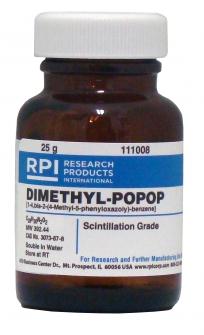 Research Intl Dimethyl-POPOP 1 111007 Dimethyl-POPOP-1, 4-Bis-2-(4-Methyl-5-Phenyloxazolyl) Benzene(Scintillation Grade), 5 g - MDL-RPI111007 - 1 Each