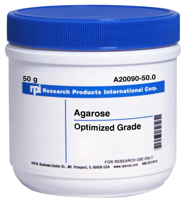 Research Intl Internation A20090-50.0 Agarose, For Routine Gel Electrophoresis, Molecular Biology Grade, High Gel Strength, 50 g - MDL-RPIA20090500 - 1 Each