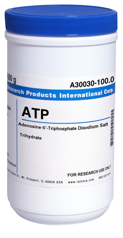 Research Int'l b A30030-100.0 Adenosine-5'-Triphosphate (Atp) Disodium Salt Trihydrate, 100 g - MDL-RPIA30030100 - 1 Each